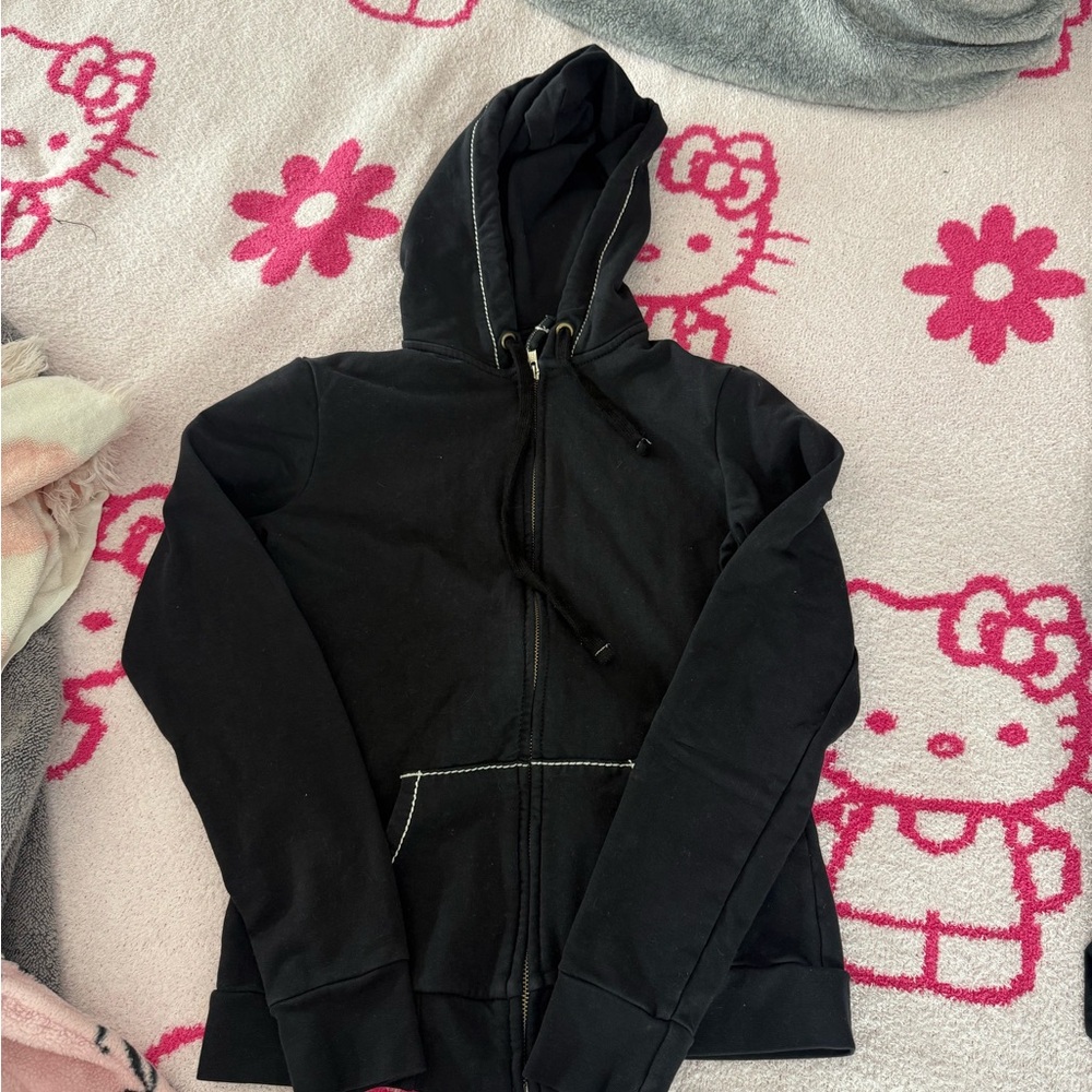 True Religion Black Zip-Up Jacket - Picture 3 of 4